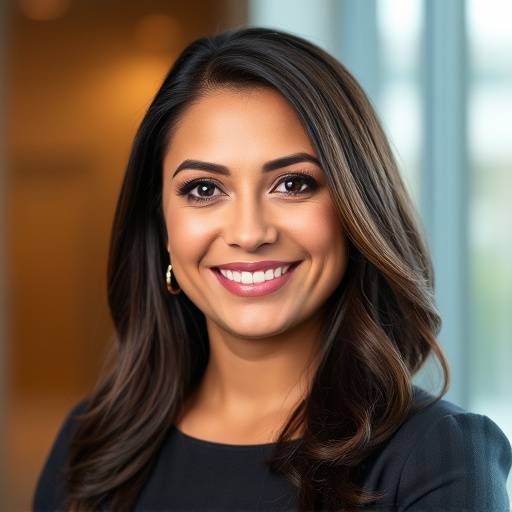 Headshot of Elena Rodriguez, Founder and CEO of Aurora Video Studios.